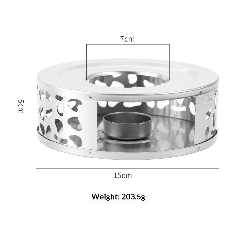 2 pack Stainless Steel Teapot Warmer, Teapot Heater with Tealight Holder Stainless Steel Candle Base Coffee Tea Warmer for Ceramic Teapot and Other Heatproof Dish（does not contain candles）