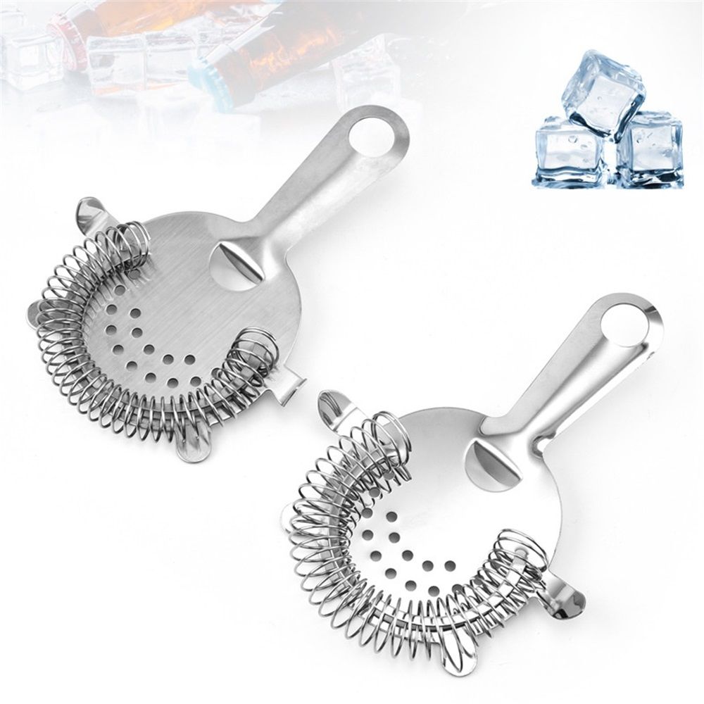 Cocktail Strainer 2 Pack, Bulk Bar Strainers for Bartending, Martini Strainer for Boston Shaker Mixing Glass, Bartender Strainer w/Removable Spring – Bar Supplier for Restaurant