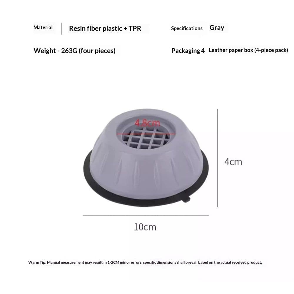 Anti-Vibration Pads Set of 8 Noise Cancelling Non-Slip Plastic Foot Pads for Washing Machine Stand Accessories
