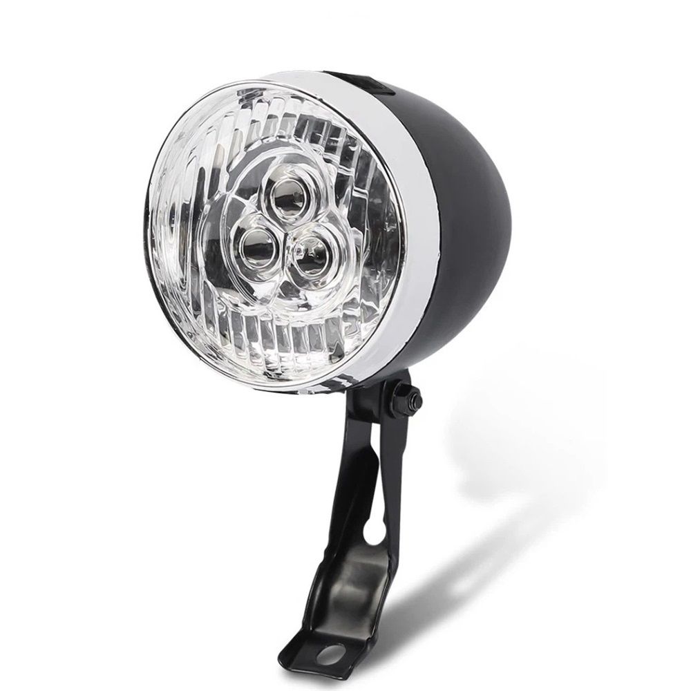Vintage Retro Bicycle Bike Front Light Lamp LED Fixie Headlight with Bracket, for Women, Beach Cruiser Accessories