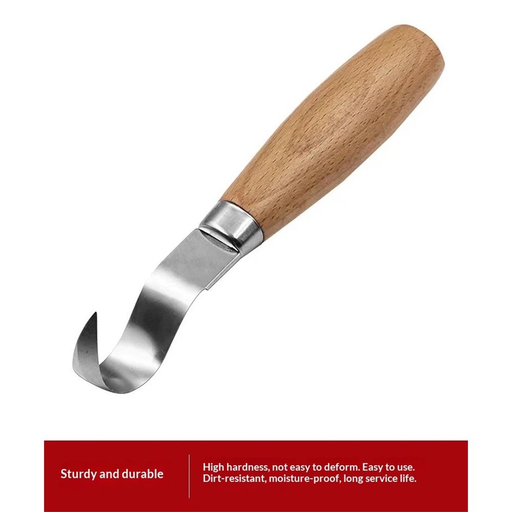 2 pack Wood Hook Knife Carving Tool for Carving Spoons Bowls Cups Crooked for Professional Spoon Carvers and Beginners