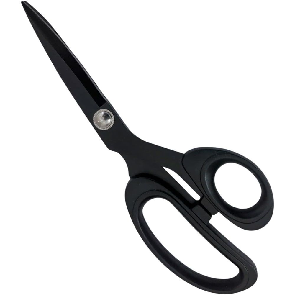 2 pack Left-Handed Scissors for Adults, 8 Inch Coating with high carbon steel Blade, for Dressmaking, Leather Professional Sewing Fabric, Crafting and Home General Use, Black