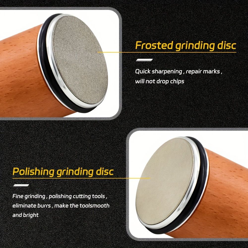 Knife Sharpener Tool - Rolling Knife Sharpener Kit with Diamond discs Angles 15° & 20°, Razor sharp Edges, Multipurpose Rolling Sharpener for Kitchen Knives, Chef's Knive