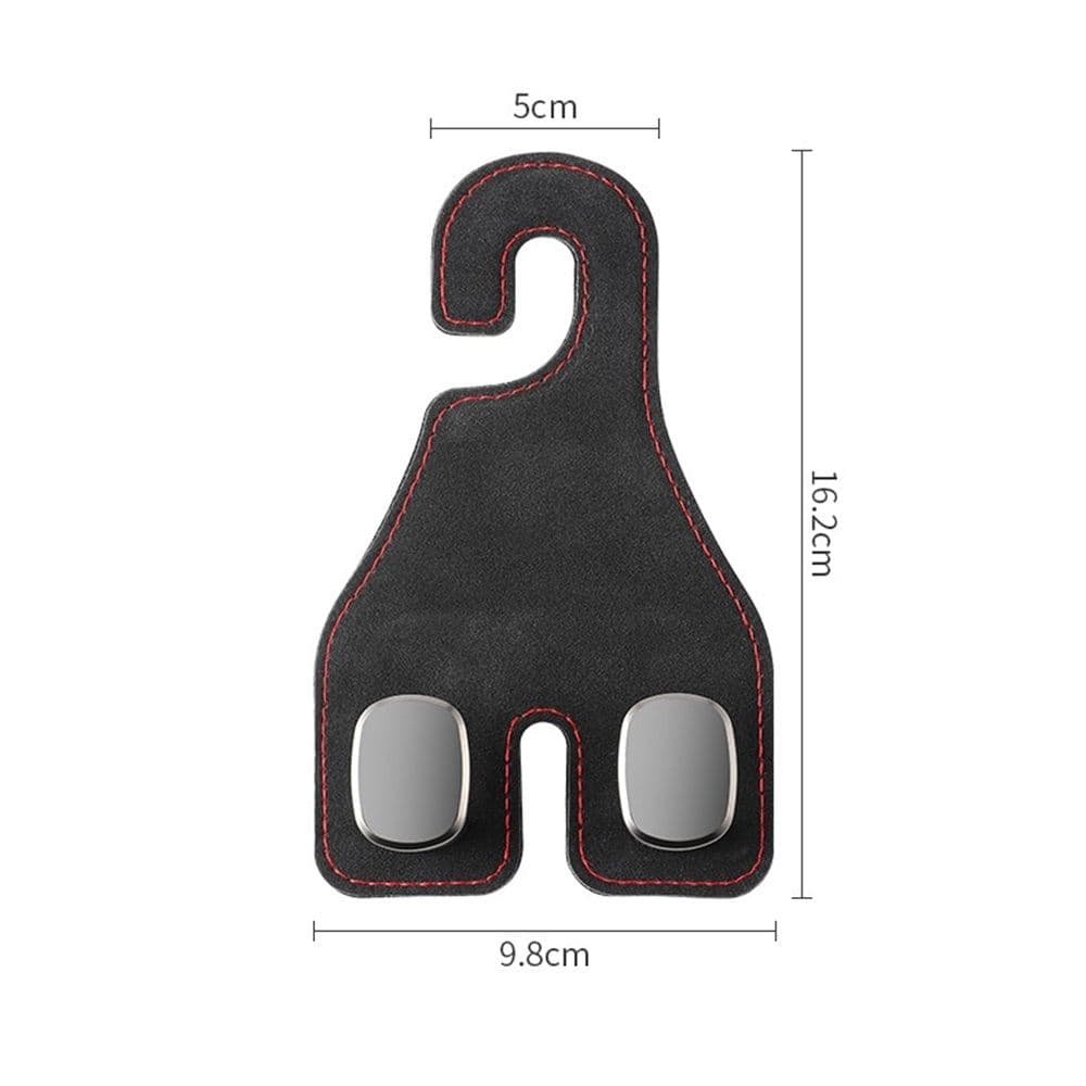 Car Seat Headrest Hooks - 2 Pack Universal Car Purse Hook, Car Bag Purse Holder with Double Hooks for Handbags, Grocery Bags, Bottles, Phones