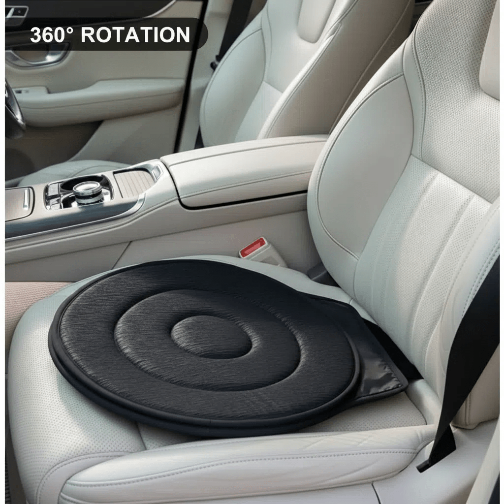 2026 Enhanced 360掳 Car Seat Rotator for Seniors & Pregnant Women, Non-Slip Rotating Pad Compatible with Most Vehicles Black