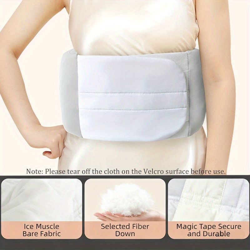 Sleeping Lumbar Support, Comfortable And Warm, Fits The Waistline, Breathable And Skin-Friendly Fabric, Grey, Suitable for Daily Life One Size Gray