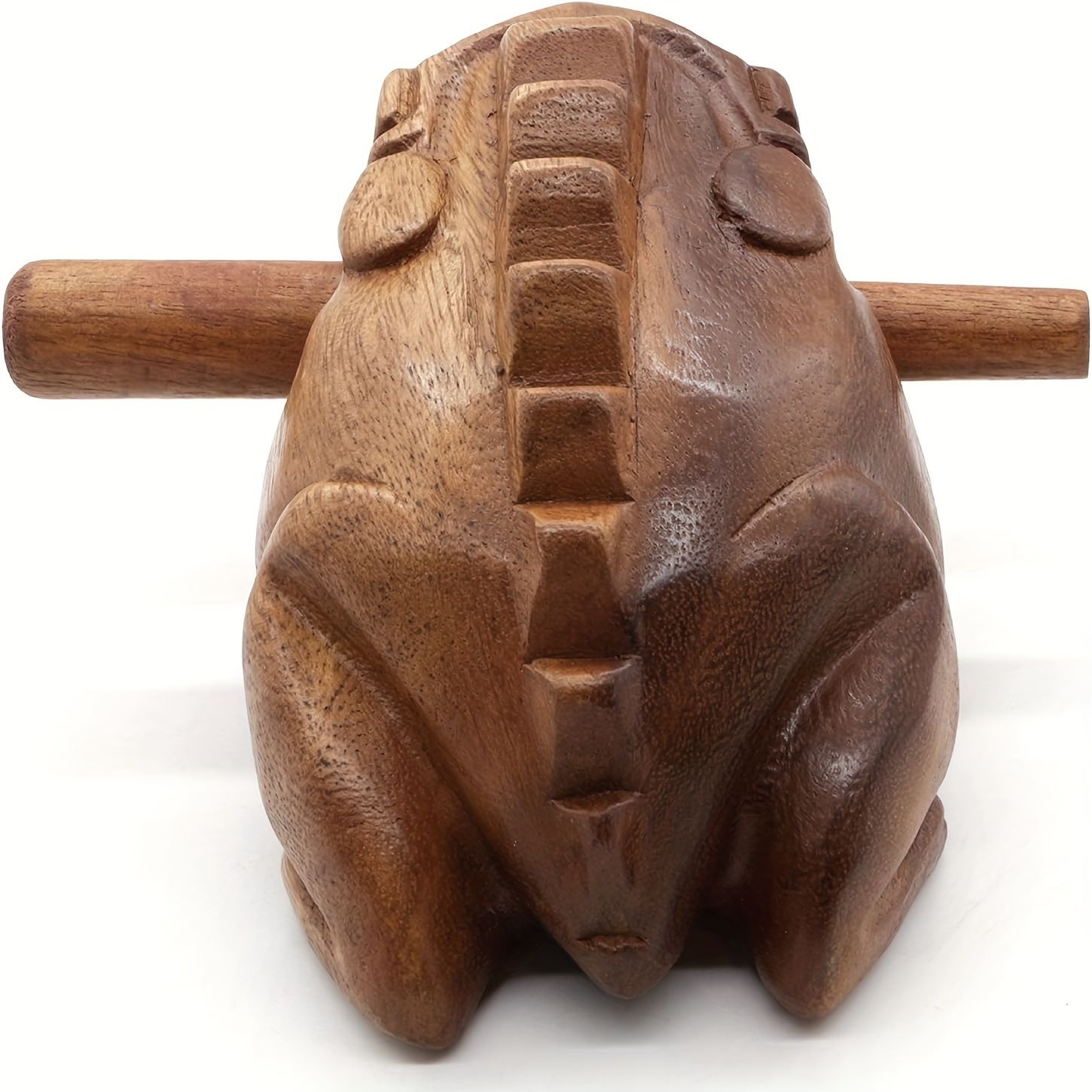 1pc Handmade African Wooden Frog Guitar, Traditional Carved Musical Instrument with Smooth Surface & Ergonomic Handle for Music Lovers Mix 1pc Wooden Fish Shaped Instrument