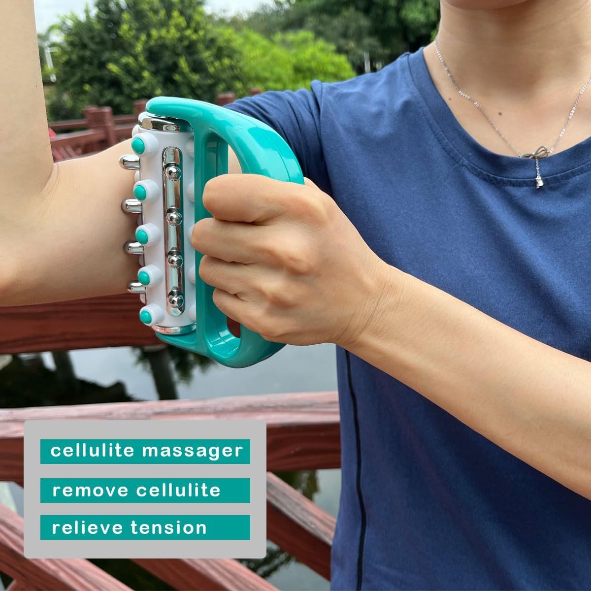 Lymphatic Drainage Massager Ultimate Fascia Release & Scar Tissue Massage Tool, Personal Handheld Massage Roller for Shoulder