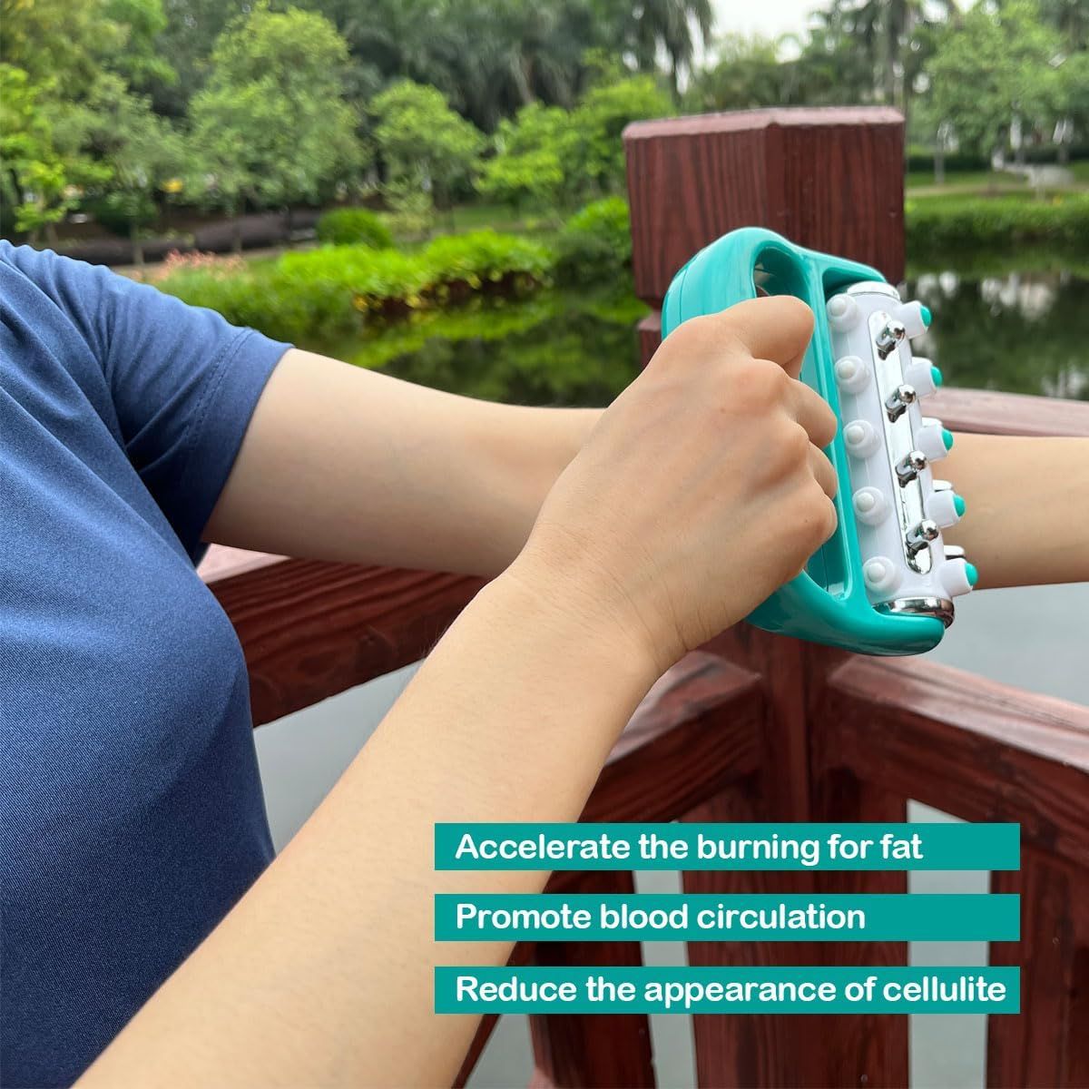 Lymphatic Drainage Massager Ultimate Fascia Release & Scar Tissue Massage Tool, Personal Handheld Massage Roller for Shoulder