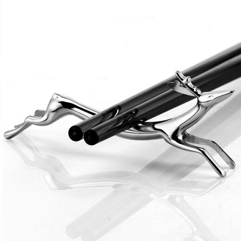 Silver Cutlery Rest for Knifes, Forks and Spoons (Set of 2) Knife Rest SetZinc Alloy Chopsticks Spoon Forks Knives Tableware Rest