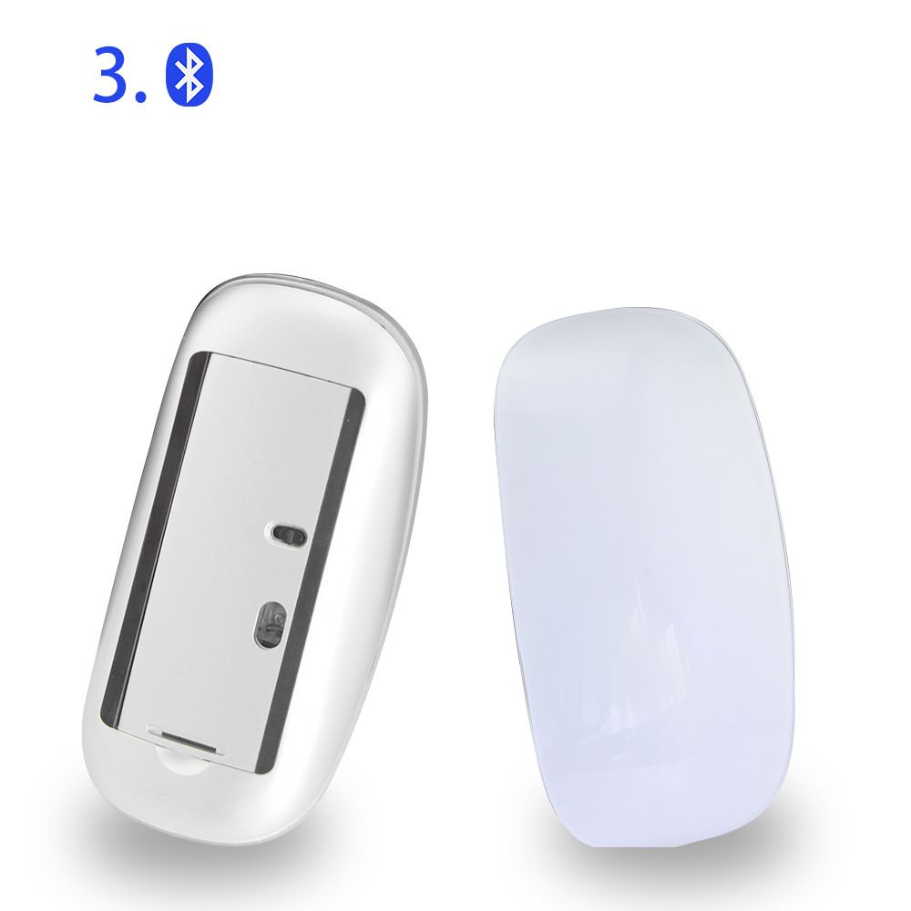 Apple Magic Mouse: Wireless, Bluetooth, Rechargeable. Multi-Touch Surface Thin Magic Mouse Slim Rechargeable Wireless- White