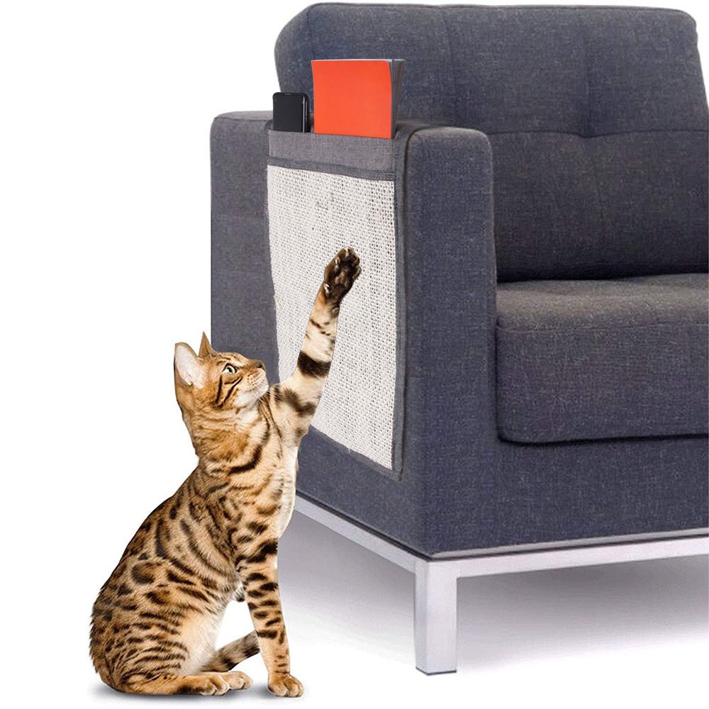Cat Scratch Mats Sofa Protector - Natural Sisal Furniture Protector Scratching Pads for Cats - Chair, Couch, Seat, Stairs