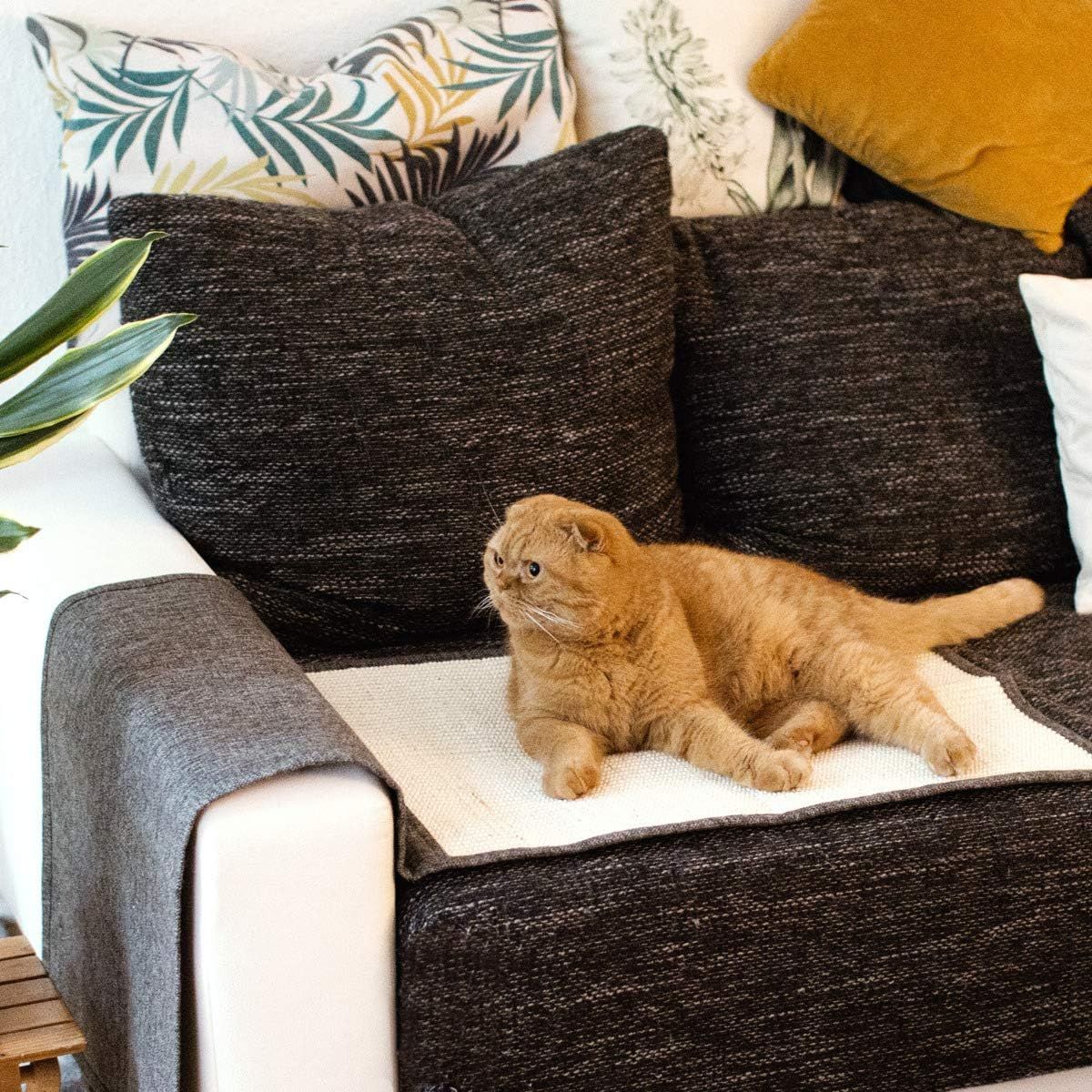 Cat Scratch Mats Sofa Protector - Natural Sisal Furniture Protector Scratching Pads for Cats - Chair, Couch, Seat, Stairs