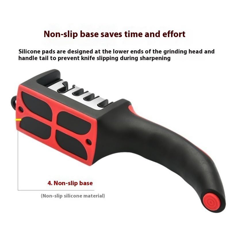 Three sections Handheld Diamond Knife Sharpener, Multifunctional Quick Sharpening Stone for Household Kitchen, Fast Blade Edge Restoration Tool