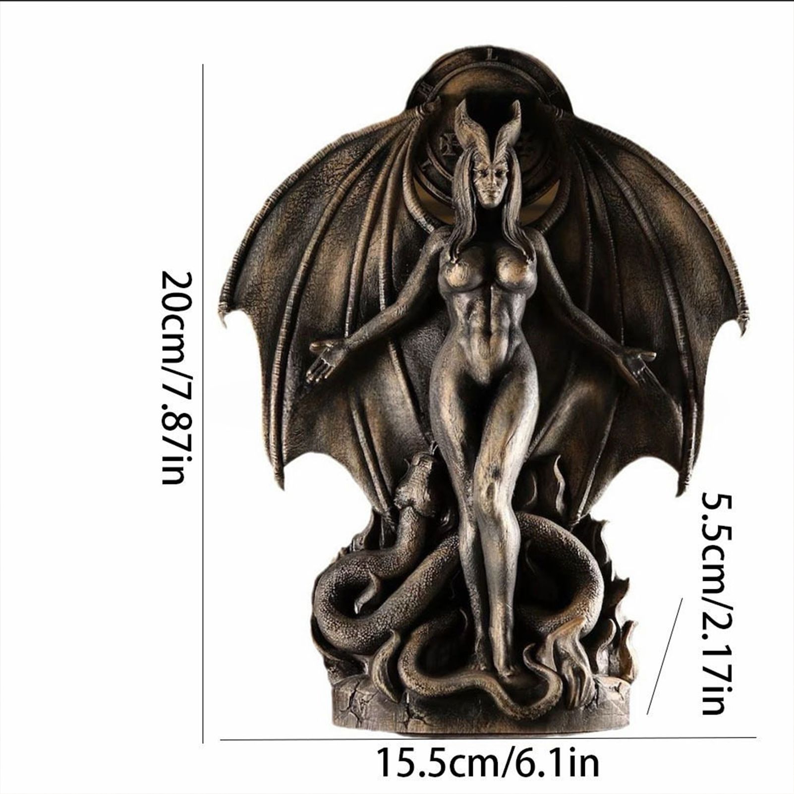 Lilith Inanna Goddess Statue - Gothic Resin Figurine, Halloween Home Decor