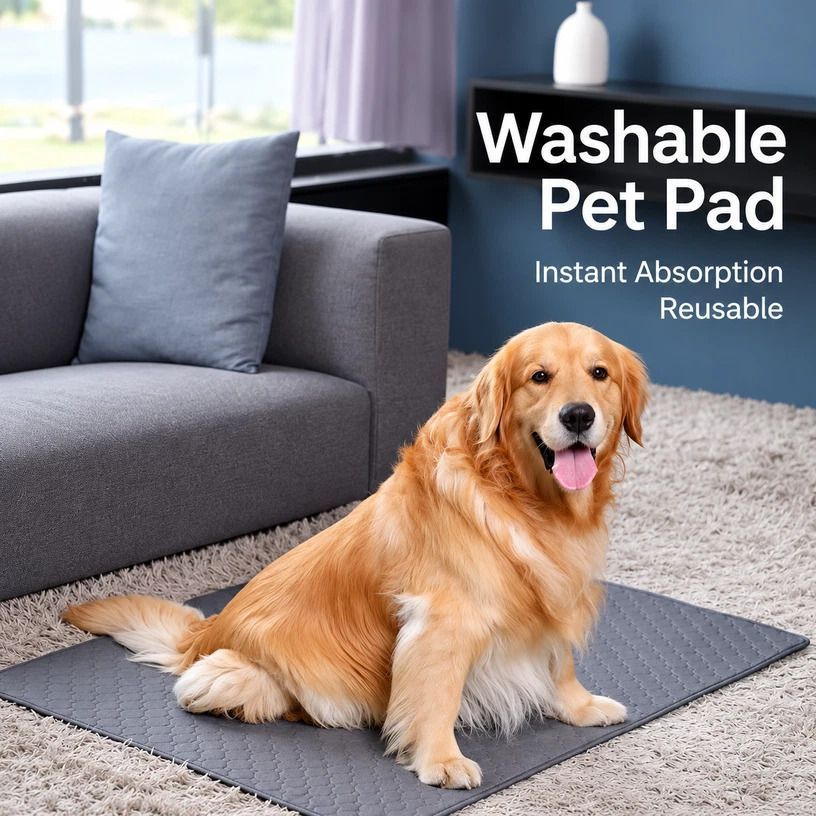 2pcs Coffee Pet Pad, Size XL (100×70cm)