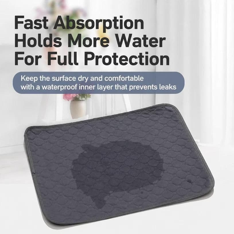 2pcs Grey Ice Silk Pet Pad, Size XL (100×75cm)