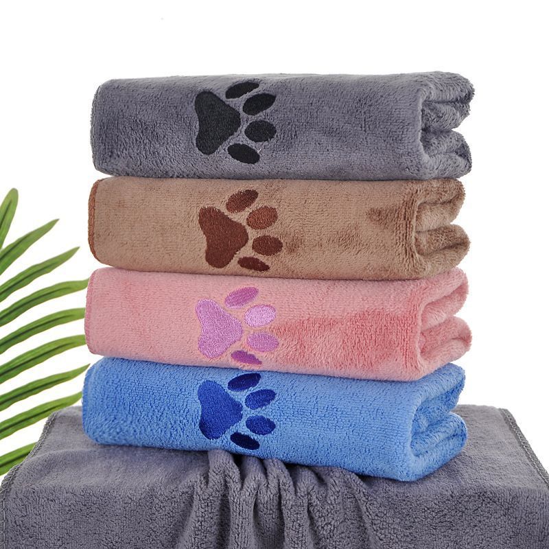 Gray Pet Towel 50x100cm 2Pcs