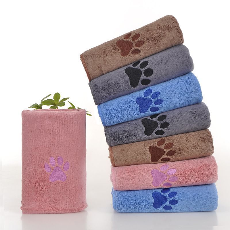 Gray Pet Towel 50x100cm 2Pcs