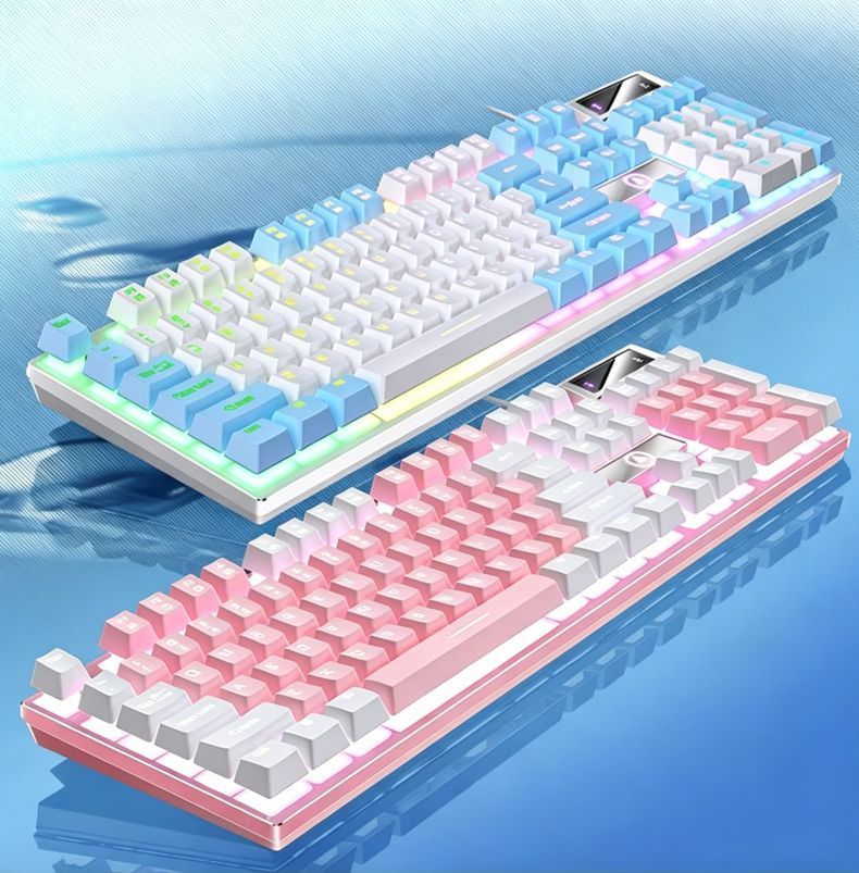 104 Keys Wired Keyboard Purple
