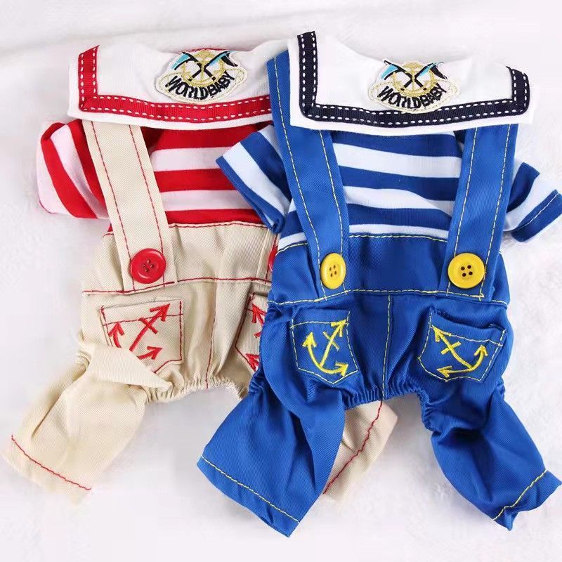 Dog Clothes, Bear Tie Plaid Four-Legged Jumpsuit Yellow (Button Style), Suitable for Small Dogs, XL