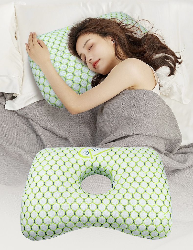 Ear Protection Pillow, Ice Bean Pink For Summer [Vacuum Pack Available]