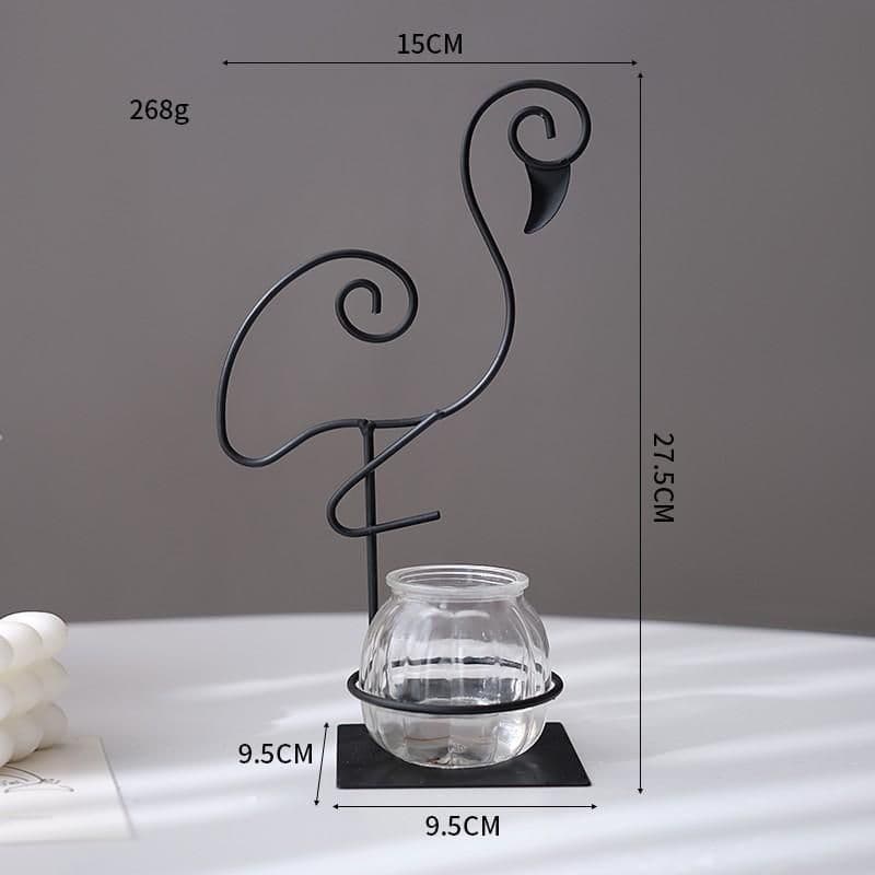 Cat Bowls & Dishes Minimalist Iron Flower Vase Hydroponic Decor 2 Pack