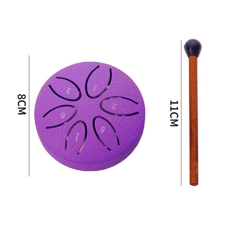 Ethereal Drum, Leaf‑Shaped Purple (Sheet Music + Mallet + Storage Pouch)