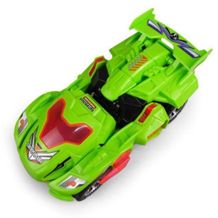 Dinosaur Race Car Toy Electric Transforming with Lights Music Auto Obstacle Avoidance Blue 21 x 11 x 9.1cm
