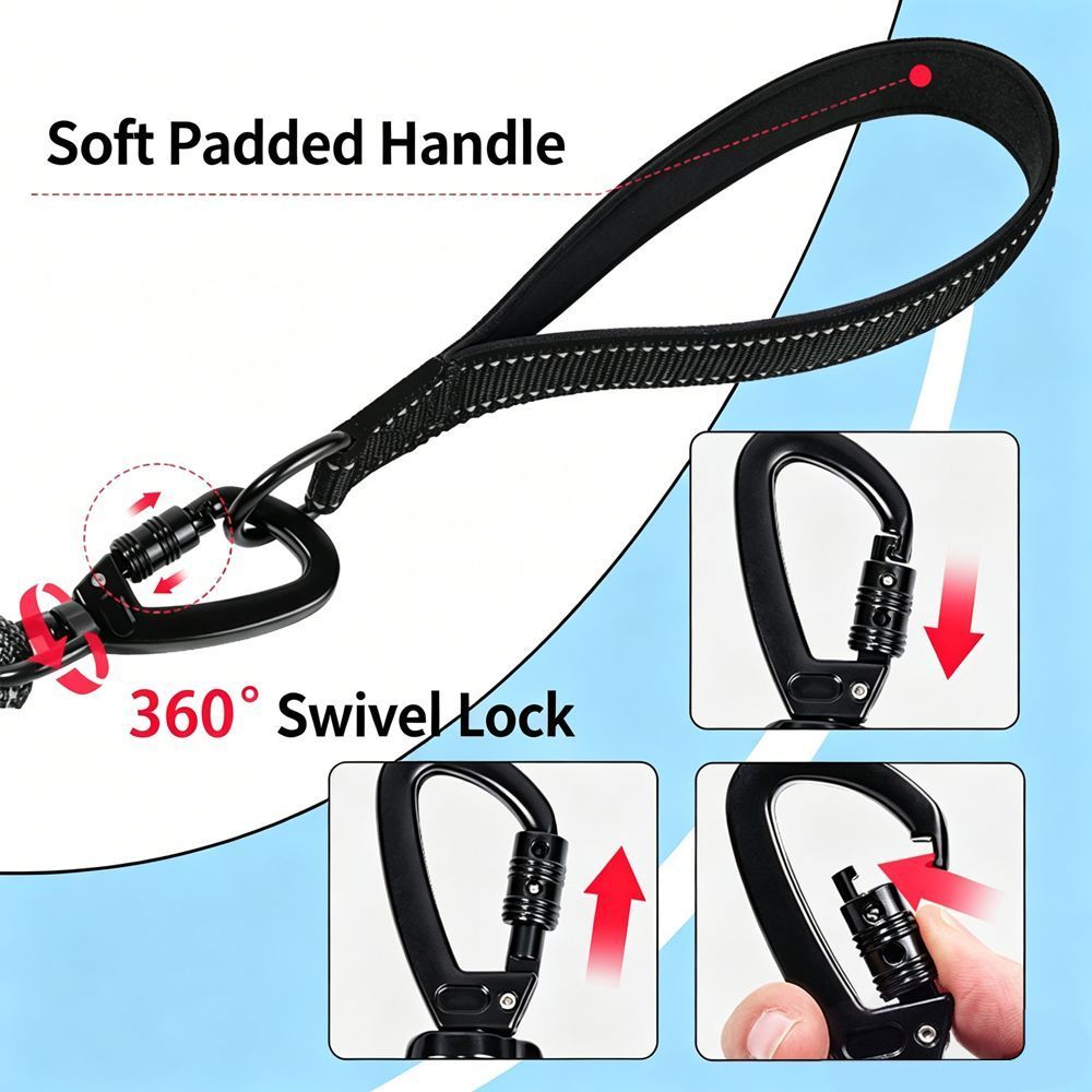 Dog Retractable Leash - Red, 1.0×5m