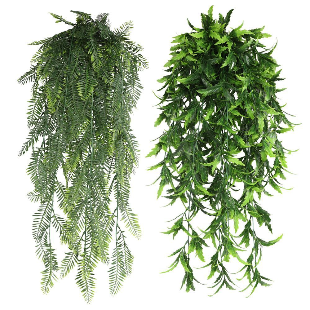 5-Fork Serrated Leaf Hanging Vine 2 pieces