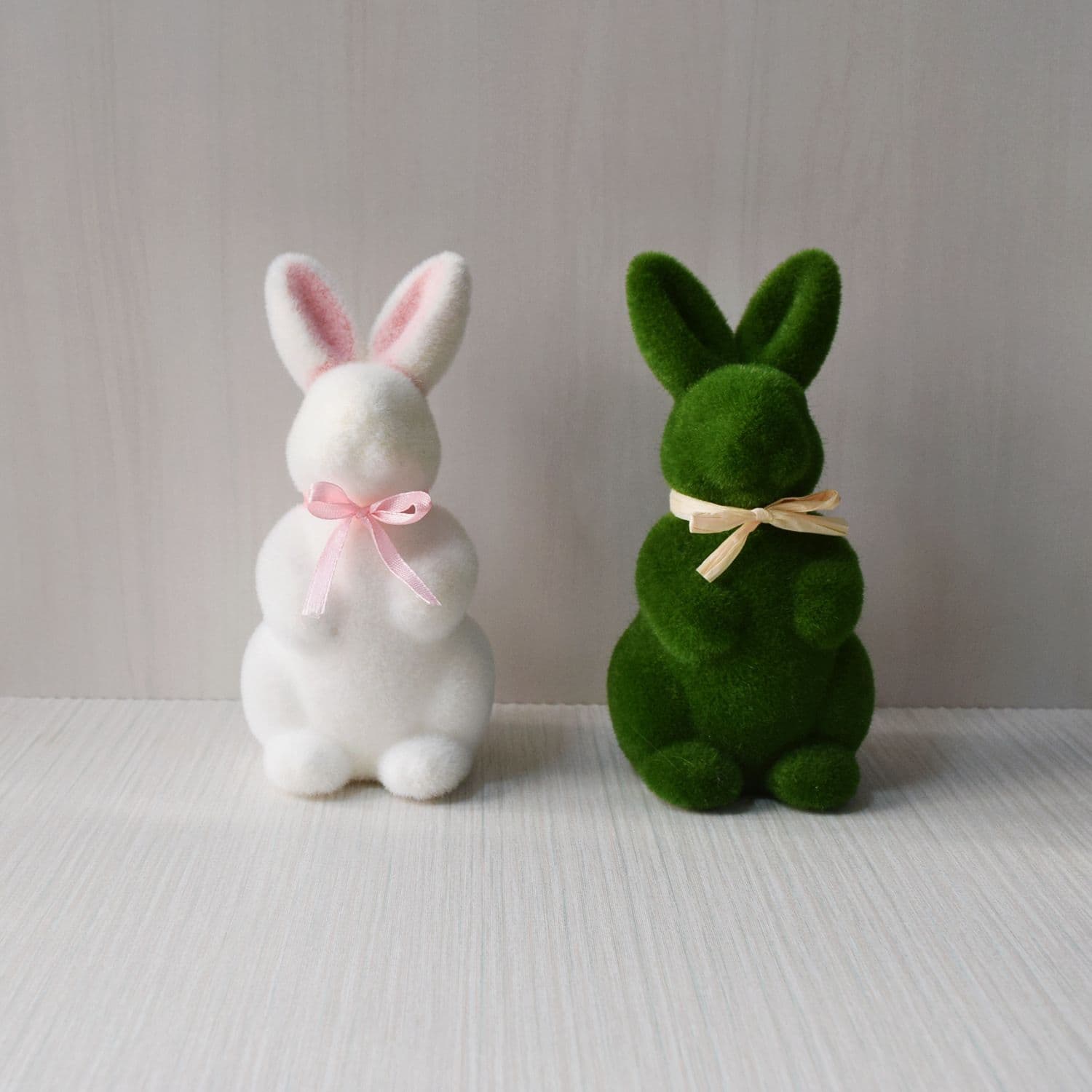 Moss Bunny Decor Faux Moss Rabbit Figurine 8cm High Multi-Colour