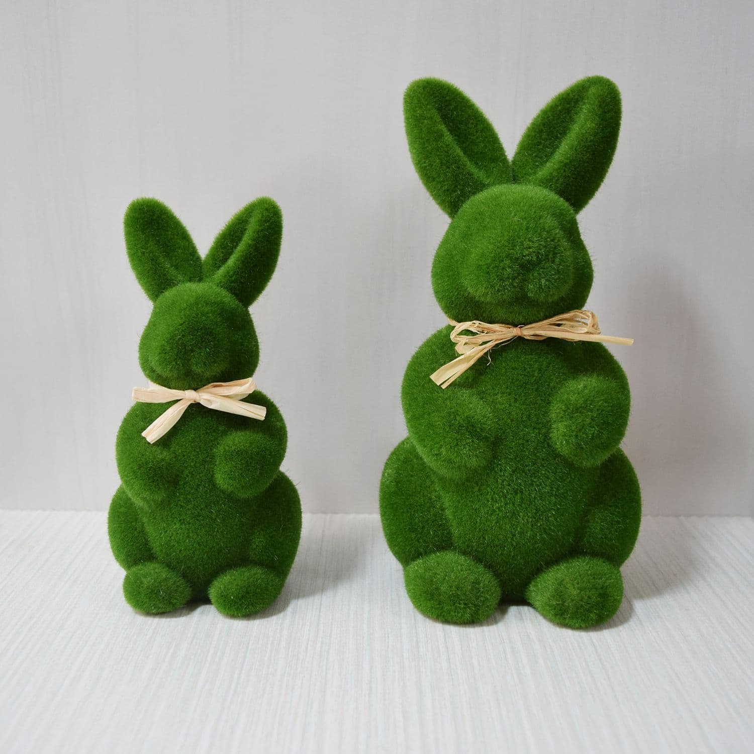 Moss Bunny Decor Faux Moss Rabbit Figurine 8cm High Multi-Colour