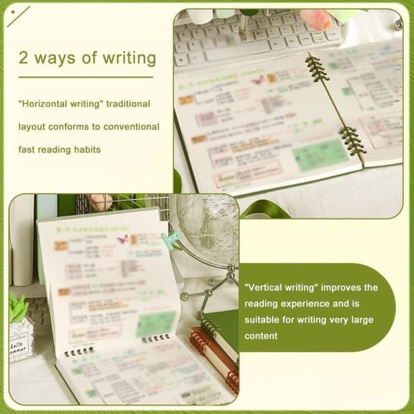 Grid Notebook Vintage Blue 60 Sheets/120 Pages