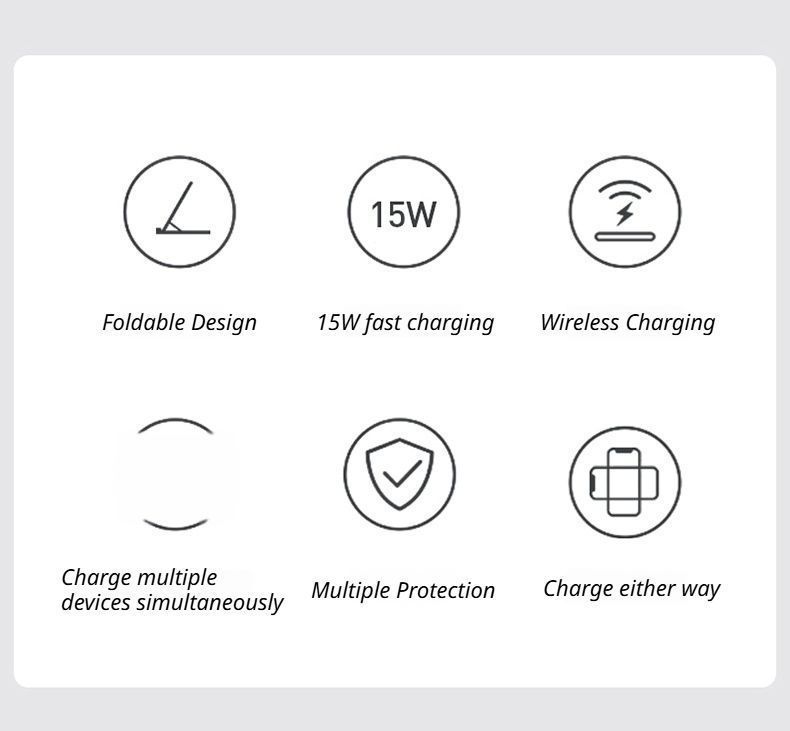 Black 3-in-1 Wireless Charger