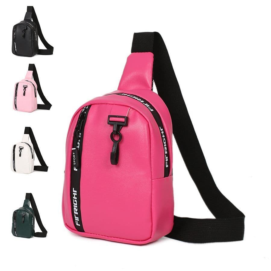 Women's Crossbody Bag Casual Design Adjustable Strap Compact Size Rose Red