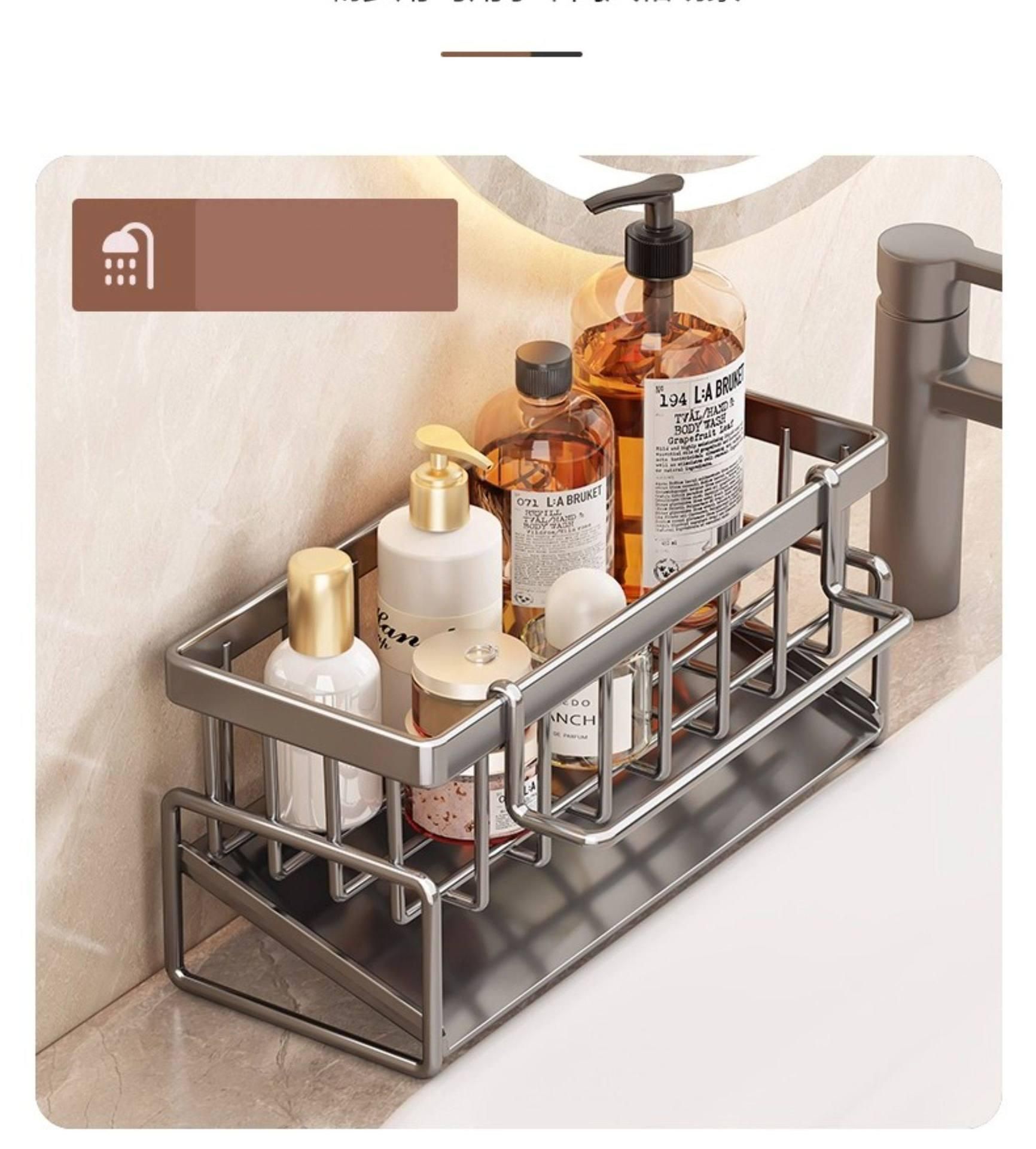 Low Profile Tilted Dish Drying Rack-Cream White 02