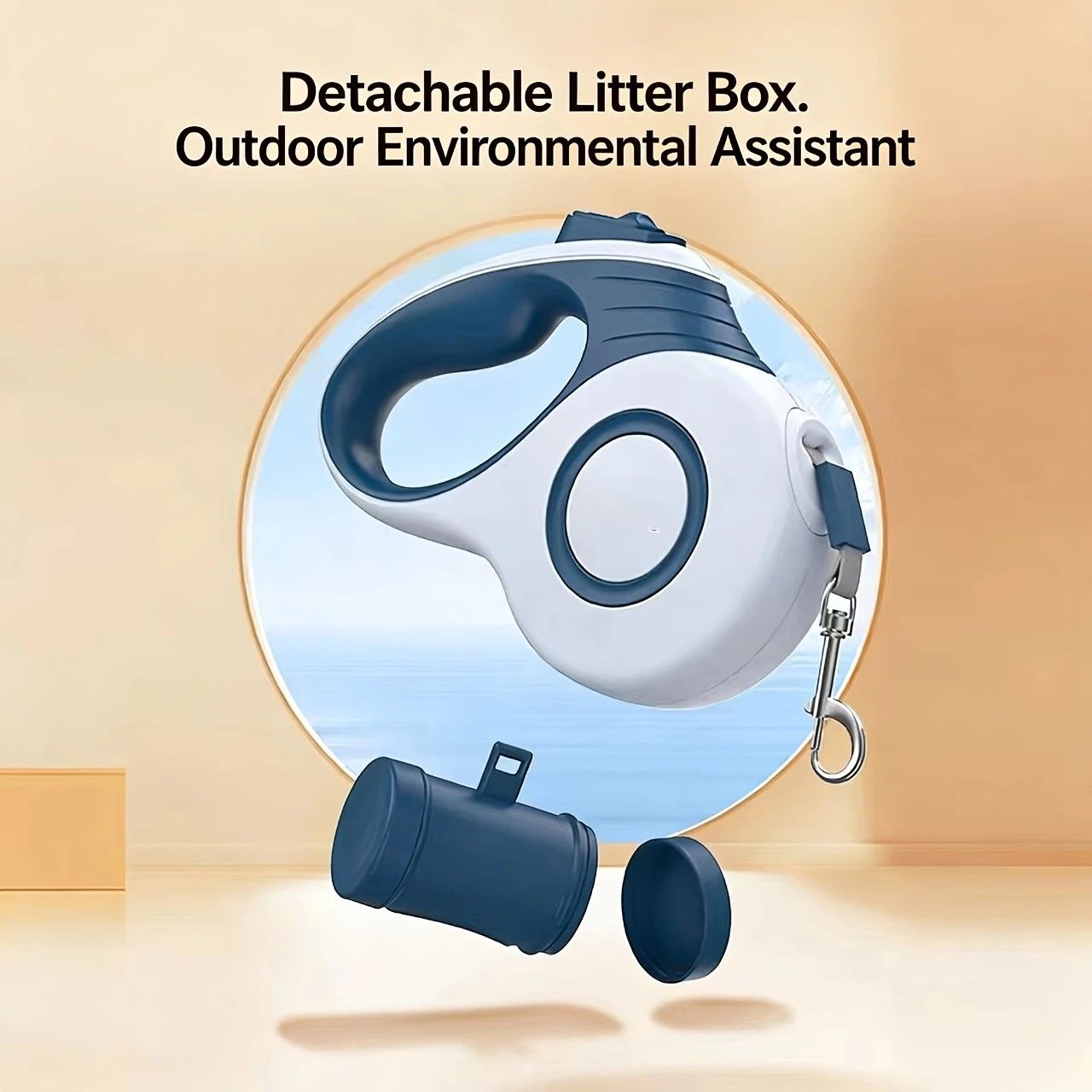 Multi-function Automatic Retractable Pet Leash: High-Strength Anti-Break, One-Click Lock, Comfortable Grip, Eco-Friendly Waste Disposal, 5 Meters/196.85 Inches for Secure Dog Walking(claret-red)