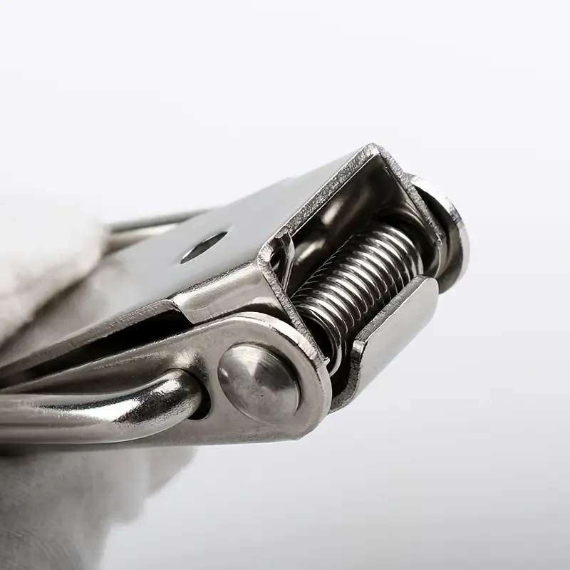 304 Stainless Steel Thickened Locking Hasps 10-Pack, Rust-Proof Durable Precise Size, Top Choice for Vintage Box & Cabinet Locking!