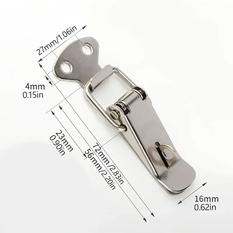 304 Stainless Steel Thickened Locking Hasps 10-Pack, Rust-Proof Durable Precise Size, Top Choice for Vintage Box & Cabinet Locking!