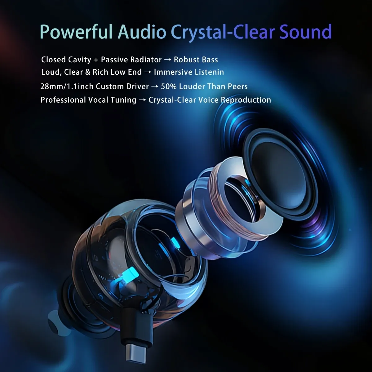 Cyberpunk Mini Type-C Speaker & Microphone – Plug & Play, No Charging Needed, the Eye of Sound in Your Pocket.