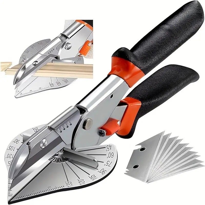 Multi-Angle Cutting Shear, Woodworking Precision Tool, 135-Degree Adjustable, Imported Steel, DIY & Trim Finishing Tool