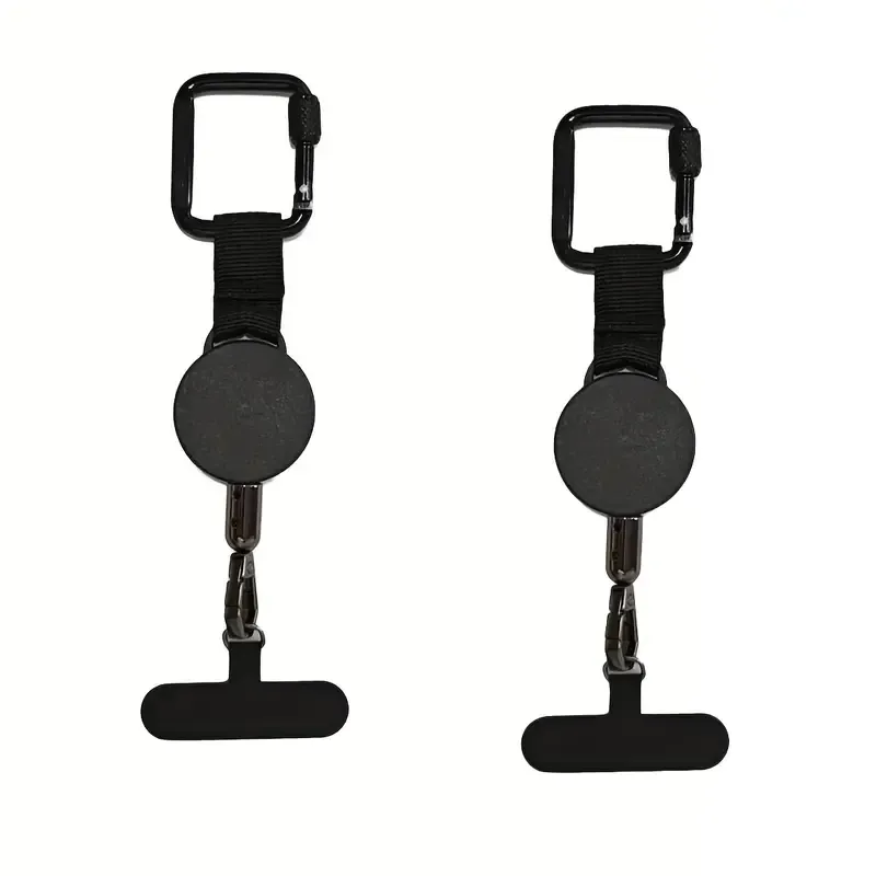 ABS alloy retractable anti-theft tether, 60-70cm steel cable, hang phone & keys, must-have anti-loss gear!