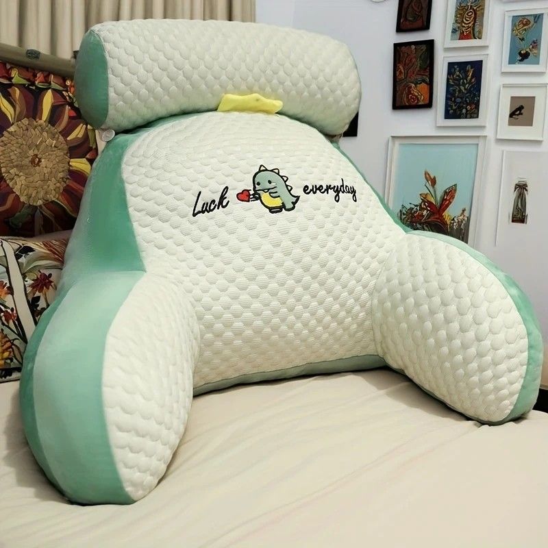 1 cushion, includes pillow core for comfortable back support, ergonomic lumbar support, soft cartoon cushion, suitable for beds, sofas, office, and home decor, a thoughtful birthday gift for friends and family. 60x40CM.GREY