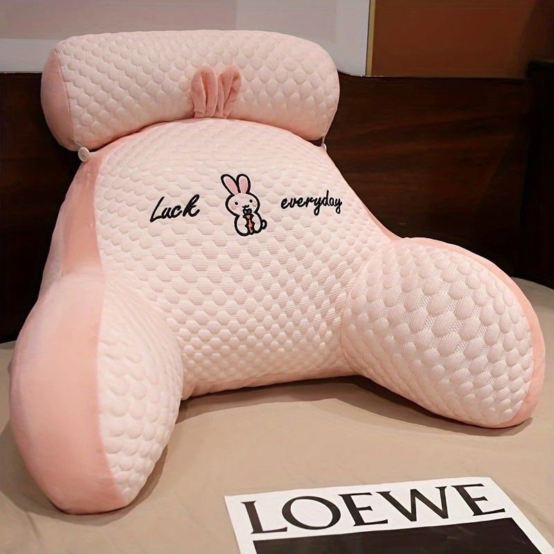 1 cushion, includes pillow core for comfortable back support, ergonomic lumbar support, soft cartoon cushion, suitable for beds, sofas, office, and home decor, a thoughtful birthday gift for friends and family. 60x40CM.GREY