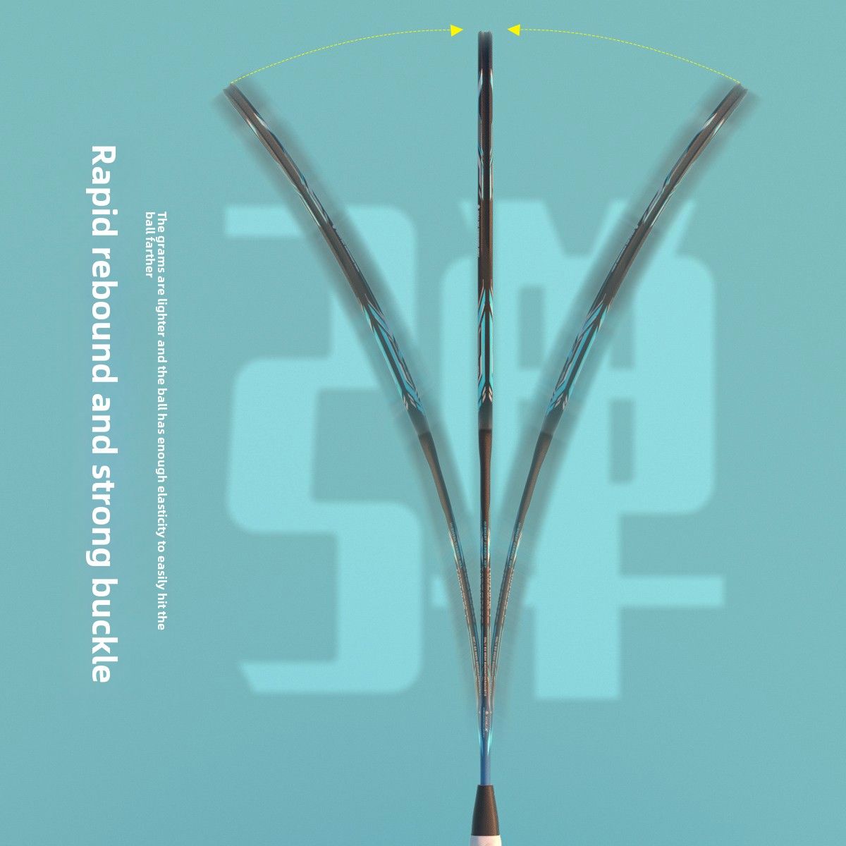 ESPER Explorer Fifth Generation Badminton Racket 58g 9U Full Carbon Fiber All-Around Fish Scale Shaft Double-Wall Inner Foaming Professional Match Training Racket(Phantom Ayabeni)