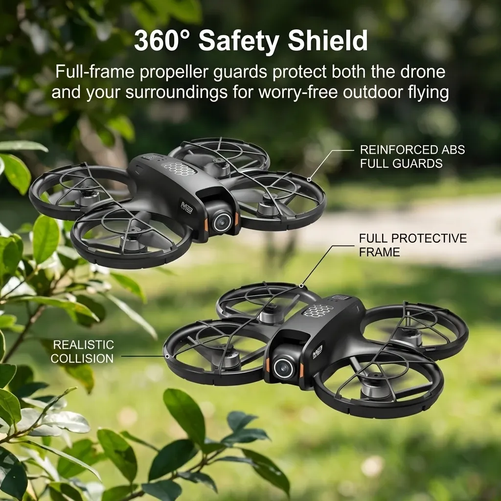 M5 Brushless Retractable Screen Drone with Live View, Optical Flow, Gesture Photo, 50x Zoom, One-Key Takeoff/Landing, 6-Axis Gyro, 100m Control – Aerial Photography（Batteries*2）