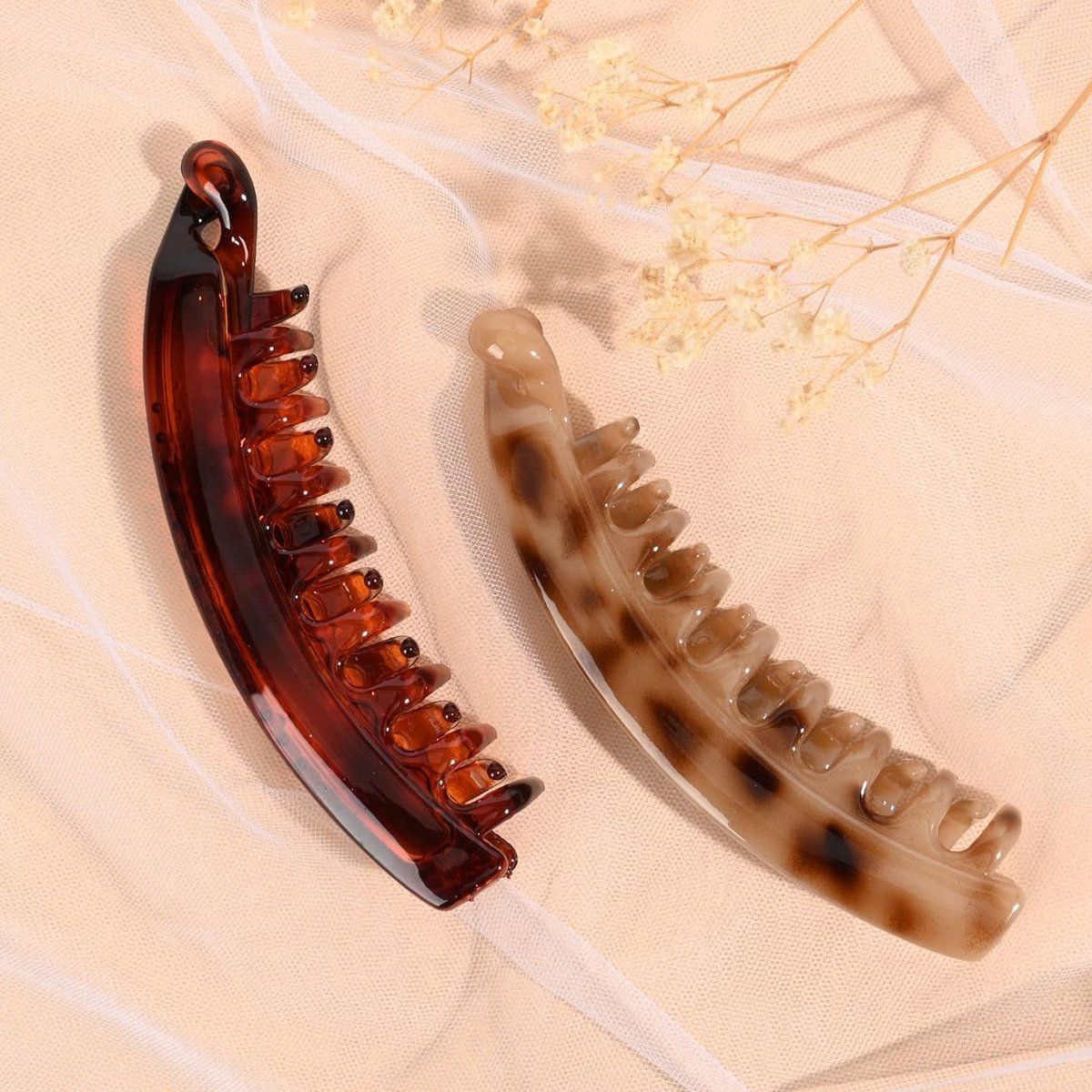 6 Piece Large Banana Hair Clip Set for Thick Hair and Party Styling