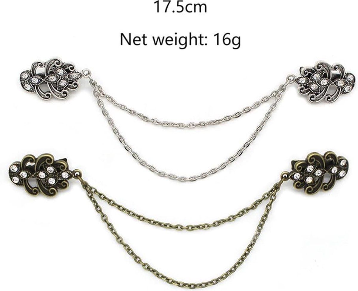 7 Piece Sweater Chain Scarf Clip Set for Cardigans and Dresses