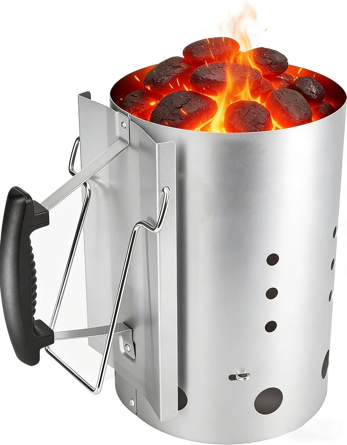 Chimney Starter Compatible with Weber 7416 Charcoal Barbecues, Safety Handle, 30 x 19 cm